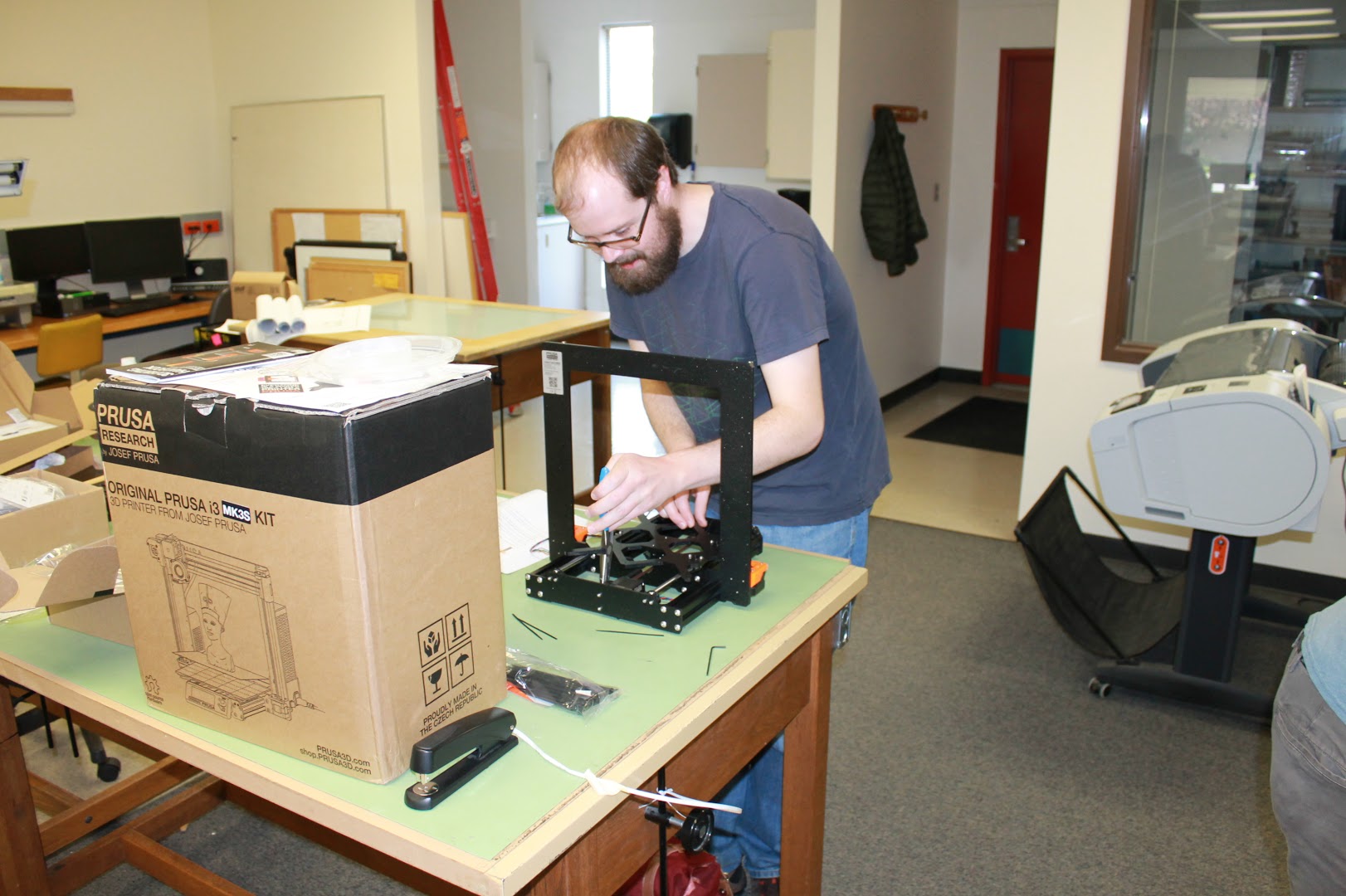 Student working in the MakerSpace 
